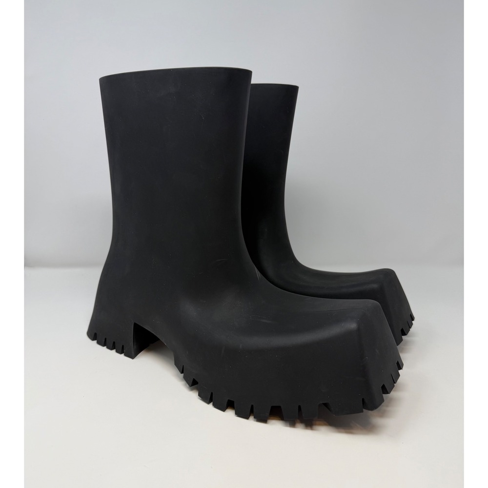 Balenciaga Trooper Rubber Boots Black Size 12 US 45 EU
